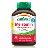 JAMIESON MELATONIN WITH MAGNESIUM 5MG 150MG TABLETS 60`S